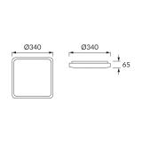 Plafoniera SMD LED WENA LED D 24W 04010 IDEUS
