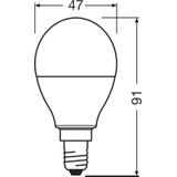Lampa LED STAR+ CL P RGBWFR 40 dimmable via remote control 5,5W 827 E14