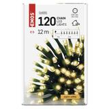 Lampki choinkowe Classic 120 LED 12m ciepła biel, zielony przewód, IP44, timer D4AW03 EMOS