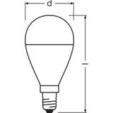 Lampa LED VALUE Classic P60 non-dim plastik 7,5W 827 E14
