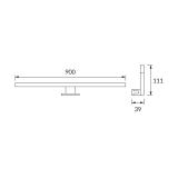 Oprawa łazienkowa kinkiet ROXANA LED 15W 4000K chrom 03750 IDEUS