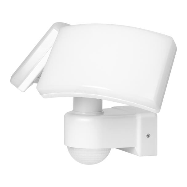 TOS DUO LED 2x20W podwójny naświetlacz ogrodowy z czujnikiem ruchu PIR 2x1600lm IP65 4000K neutralna biel PC biały AD-NL-6603WLR4 ORNO