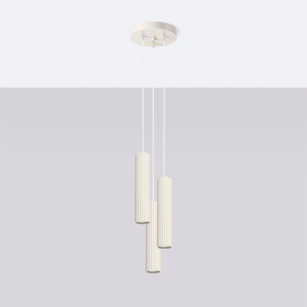 Sollux Lampa wisząca KARBON 3P beżowy SL.1595