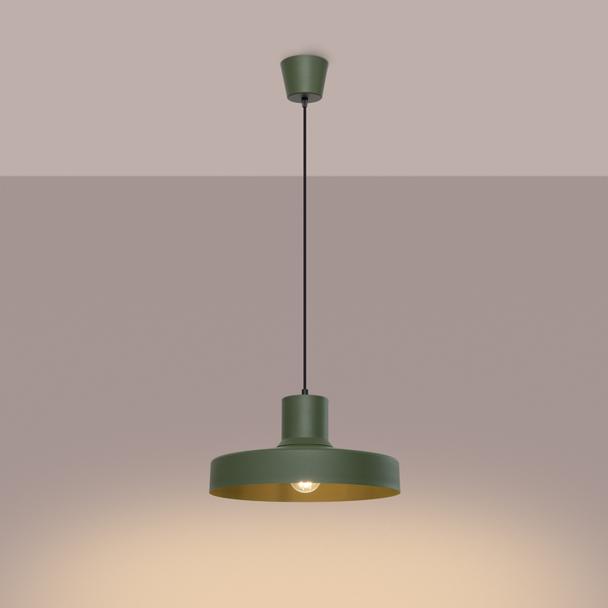 Sollux Lampa wisząca BILO zielona oliwka