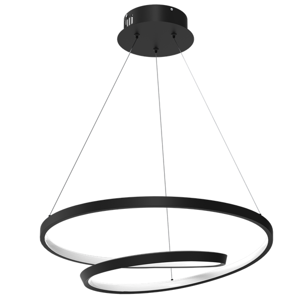 Lampa wisząca ring czarna LUCERO LED ML7948 Milagro