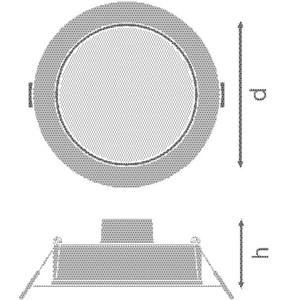 Oprawa DOWNLIGHT IP44 DN 115 8W 830 WT