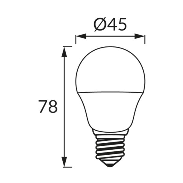 ULKE LED E27 4W 3000K 03061 IDEUS
