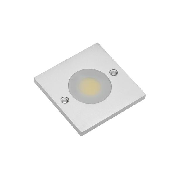 GTV OPRAWA LED COB JOVITA KWADRATOWA, 3W, 12V DC, 1X COB, CIEPŁY BIAŁY, 150cm PRZEWÓD Z MINIAMP (2 WKRĘTY) LD-KJVCOB-CB GTV Poland