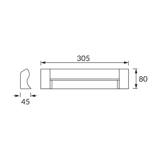 Podszafkowa oprawa liniowa SMD LED MATYLDA LED 9W SILVER 4000K 03579 IDEUS