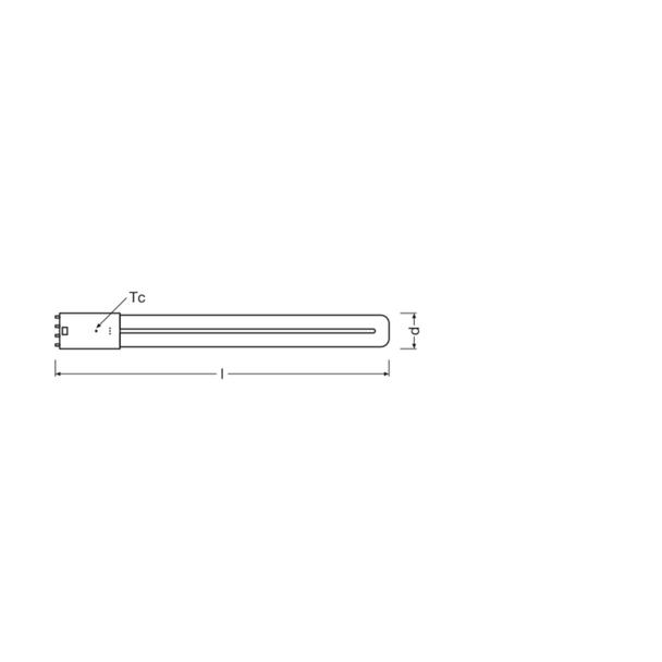 Lampa DULUX L LED FR 24 ECG, AC mains 12W 830 2G11