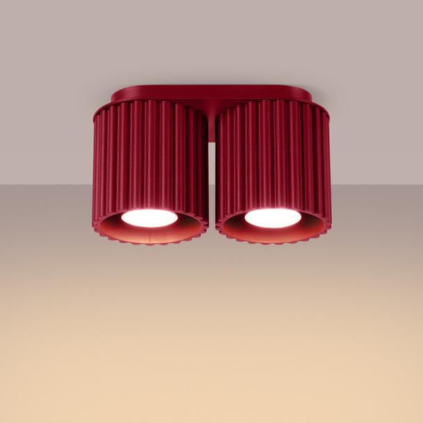 SOLLUX Plafon AURA 2 burgund GU10 ; SL.1820