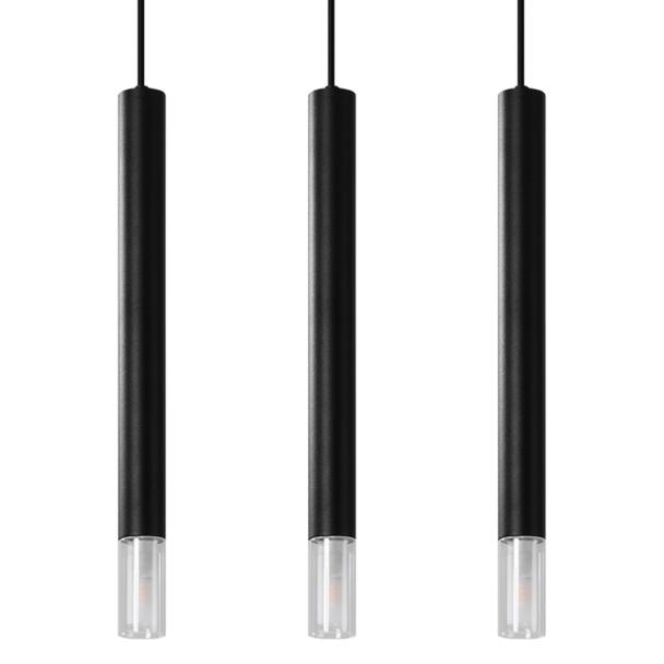 Sollux Lampa wisząca WEZYR 3 czarna