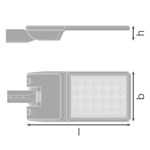 Oprawa uliczna STREETLIGHT FLEX MEDIUM 58W 727 RV25ST ALW