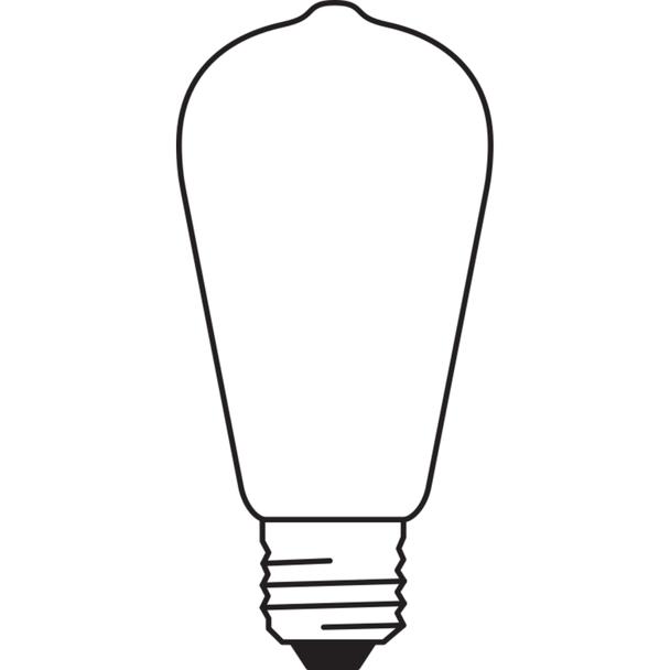Lampa LED, klasyczny kształt bańki Edison 4W 827 230V plastik E27