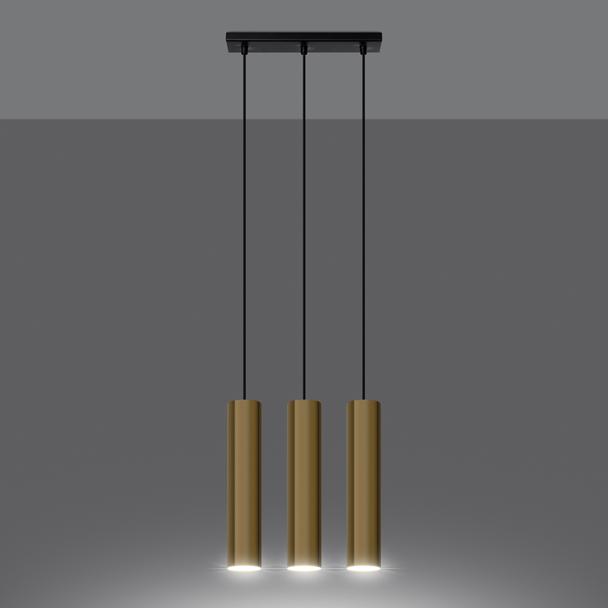 Sollux Lampa Wisząca LAGOS 3 złoty połysk SL.1201