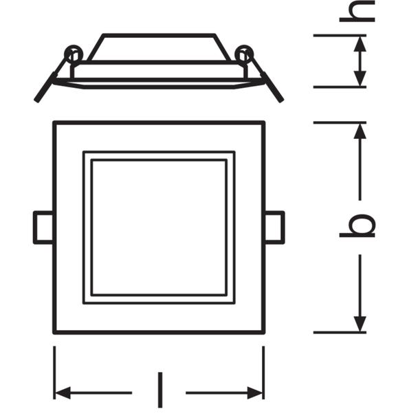 Oprawa DOWNLIGHT SLIM SQUARE 105 6W 3000K WT IP20