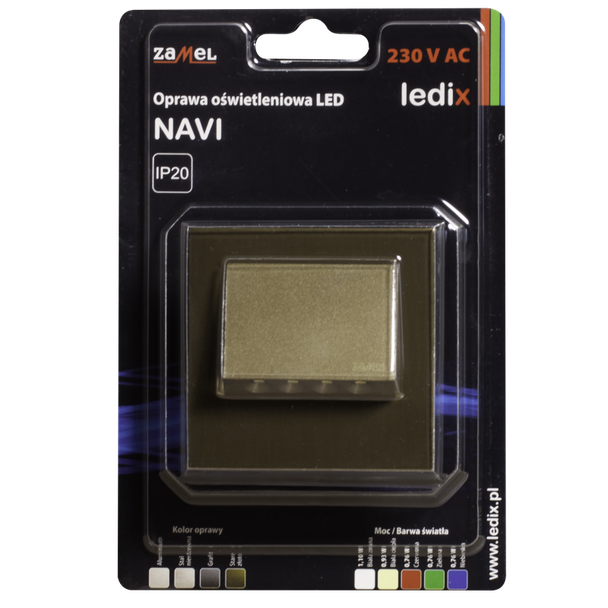 OPRAWA LED NAVI PT 230V AC ZLO BIAŁA CIEPŁA TYP: 11-221-42 LED11122142 LED11122142-WPL ZAMEL