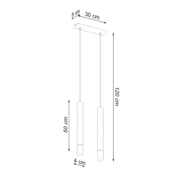 Sollux Lampa wisząca WEZYR 2 czarna SL.0961