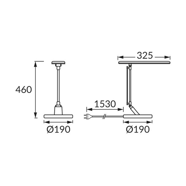 Lampka biurkowa RAMZES LED BLACK 03899 IDEUS