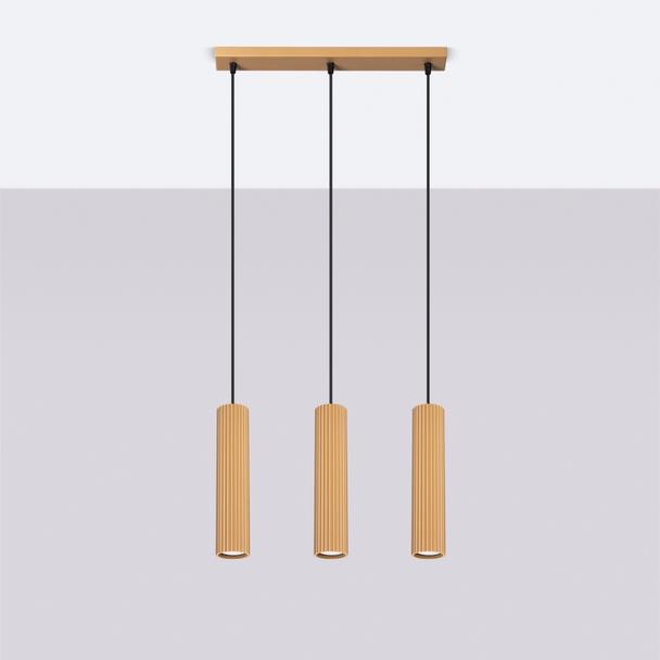 Sollux Lampa wisząca KARBON 3L złoty SL.1556