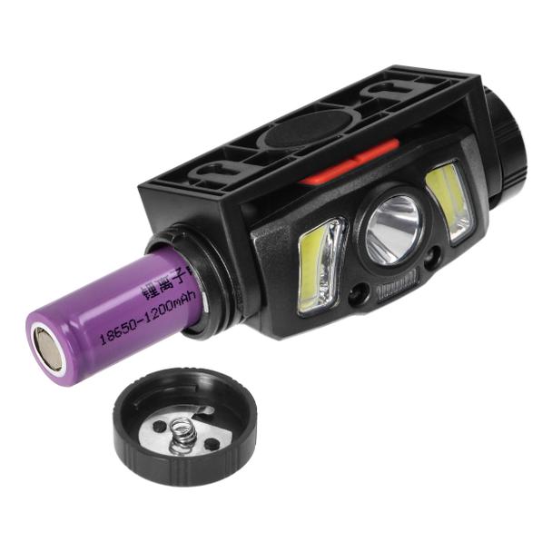 Latarka czołowa/światło rowerowe LED COB + XPG z akumulatorem Li-ion 1200 mAh, czujnik ruchu LT-14 ORNO