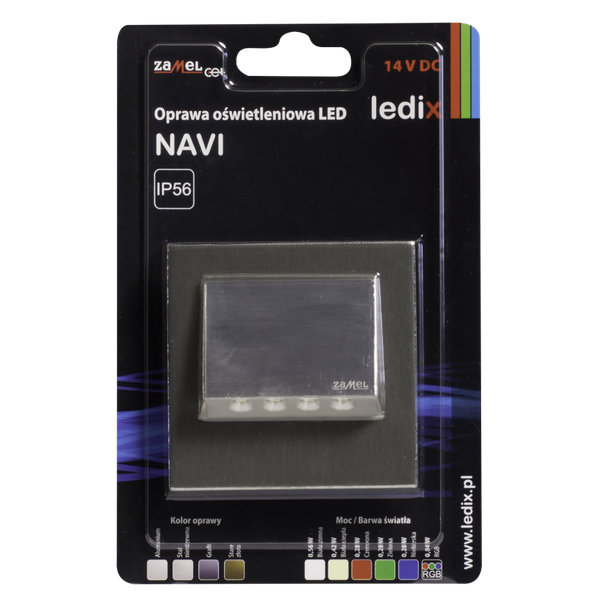 OPRAWA LED NAVI Z RAMKĄ PT 14V DC STA BIAŁA ZIMNA TYP: 11-211-21 LED11121121 LED11121121-WPL ZAMEL