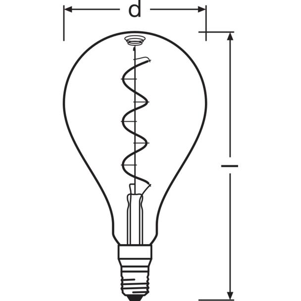 Lampa LED Vintage 1906 CL A160 Filament szkło przezroczyste GOLD 28 non-dim 5,5W 820 E27
