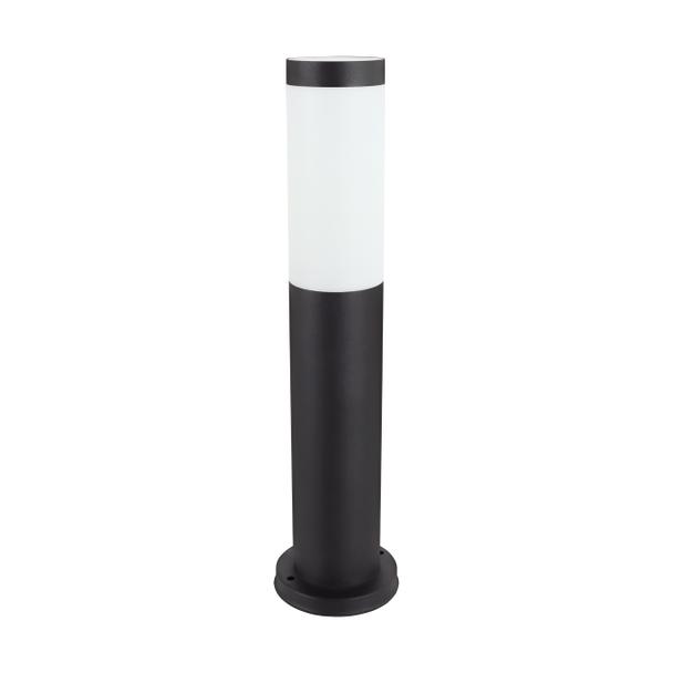 Lampa ogrodowa stojąca słupek czarny okrągły zewnętrzny E27 TUBER 04849 IDEUS