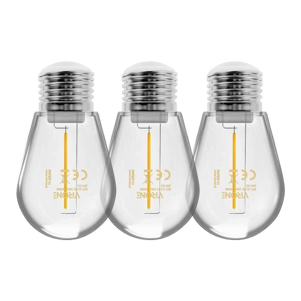 Zestaw 3 żarówek LED 0,1 W, 24 V, E27, 3000 K SW/E27-11/3 ORNO