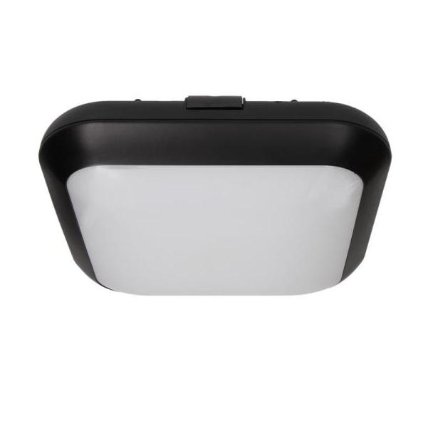 Plafon MONSUN LED 60 SMD2835, czarny, IP66, klosz poliwęglan mleczny OR-PL-342BLPM4 ORNO