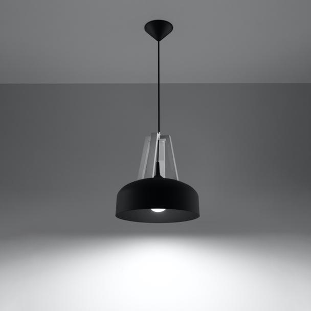 Sollux Lampa wisząca CASCO czarna/biała SL.0389