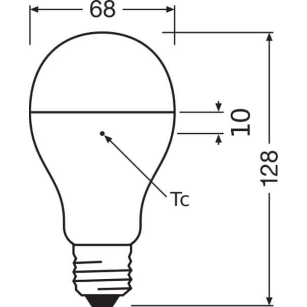 Lampa LED VALUE Classic A150 non-dim plastik 19W 830 E27