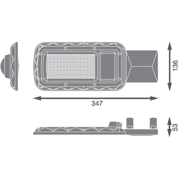 Oprawa uliczna URBAN LITE M 50W 865 IP65 GY