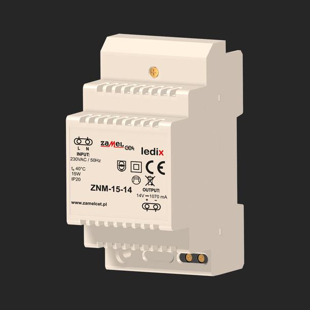 Zasilacz LED modułowy 14V DC 15W ZNM-15-14 LDX10000021 LDX10000021-WPL ZAMEL