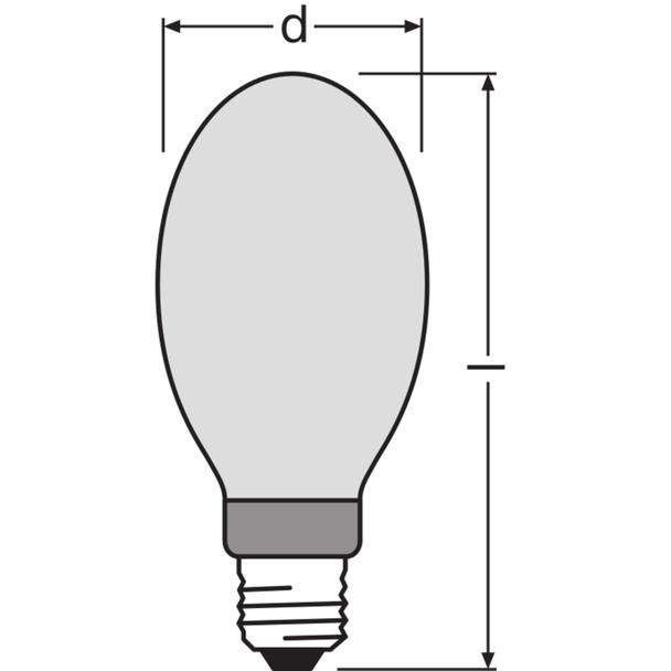 Lampa wyładowcza HQI E 250W PRO powlekana