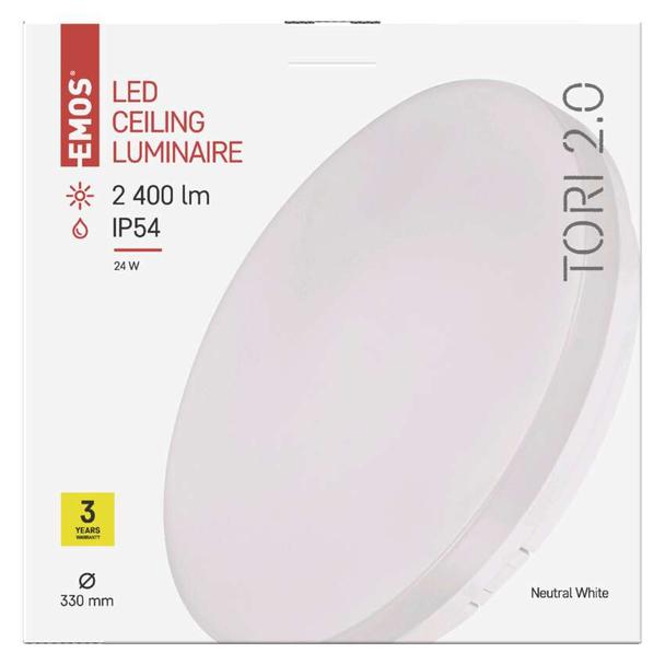 Oprawa LED okrągła Tori 24W IP54 neutralna biel ZM4322 EMOS
