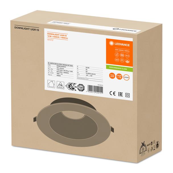Oprawa DOWNLIGHT PFM DN155 14W 840 WT IP54 UGR19