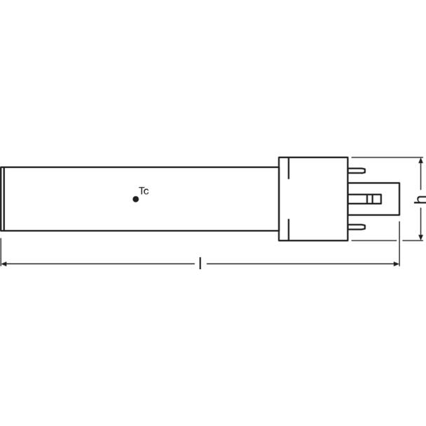 Lampa DULUX S LED FR 11 CCG, AC mains 6W 830 G23