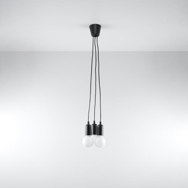 Sollux Lampa wisząca DIEGO 3 czarna SL.0573