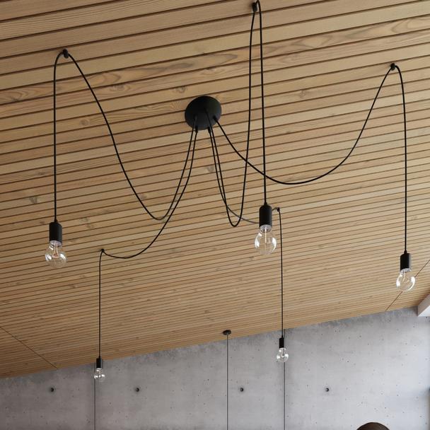 Sollux Lampa wisząca EDISON 1 LONG czarny SL.0369