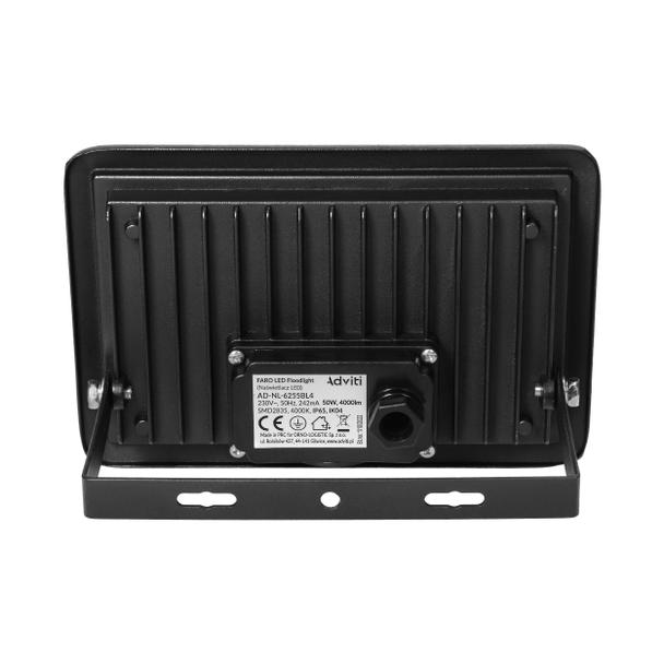 FARO LED 50W naświetlacz 4000lm, IP65, 4000K, aluminium + szkło AD-NL-6255BL4 ORNO