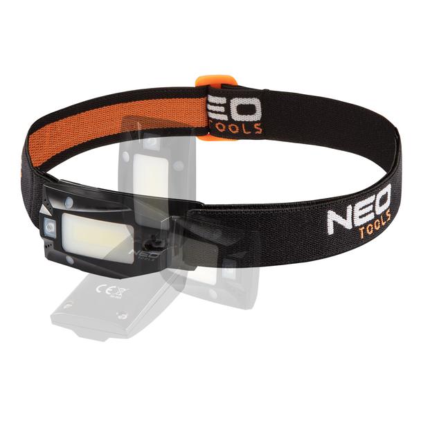 Latarka czołowa akumulatorowa USB 180 lm COB LED + czujnik ruchu NEO GTX 99-069 GTX Poland