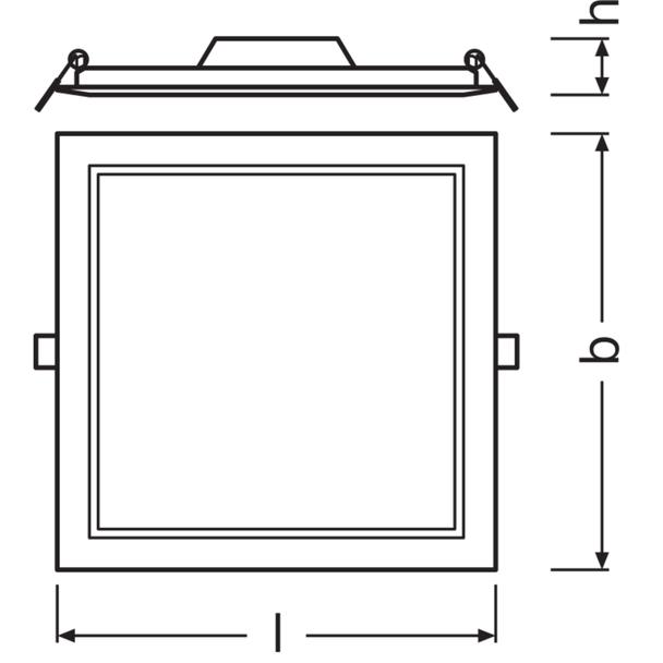 Oprawa DOWNLIGHT SLIM SQUARE 210 18W 3000K WT IP20