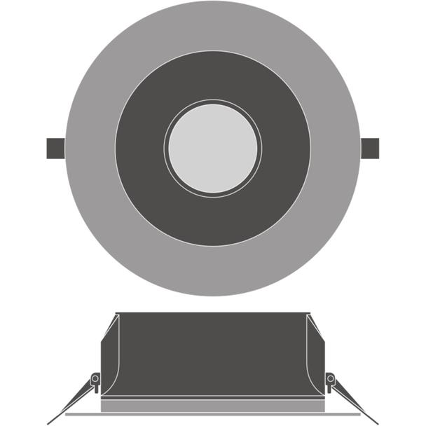 Oprawa DOWNLIGHT UGR19 DN155 PFM 14W 840 DALI WT