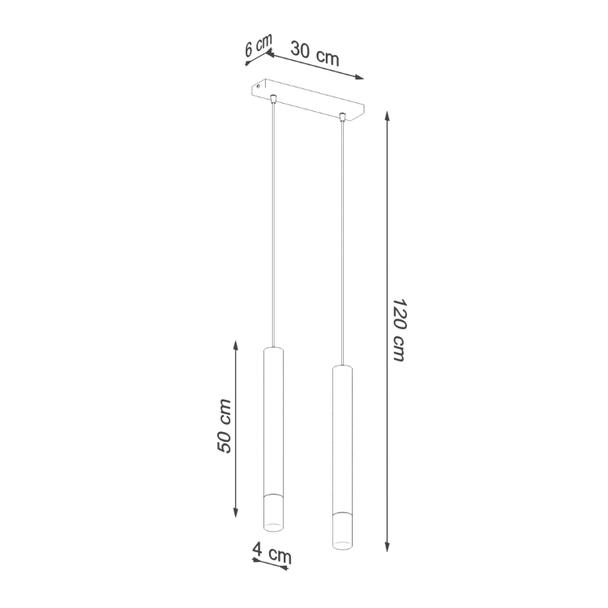 Sollux Lampa wisząca WEZYR 2 czarna SL.0961