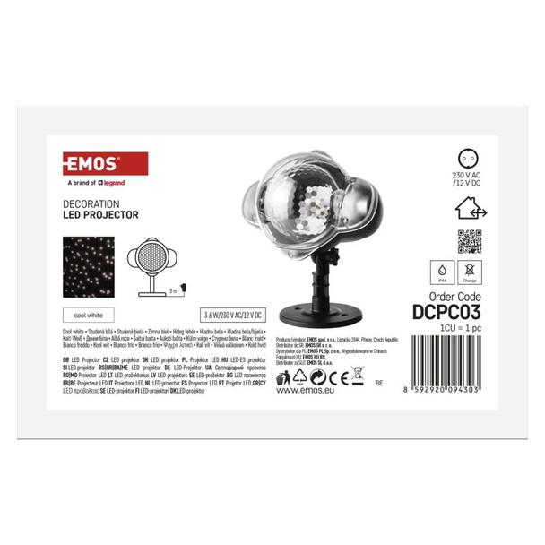 Projektor LED padający śnieg IP44 DCPC03 EMOS