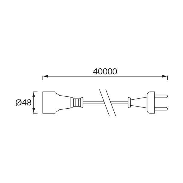 Przedłużacz ogrodowy BRUM 1 40m 10A 04306 IDEUS