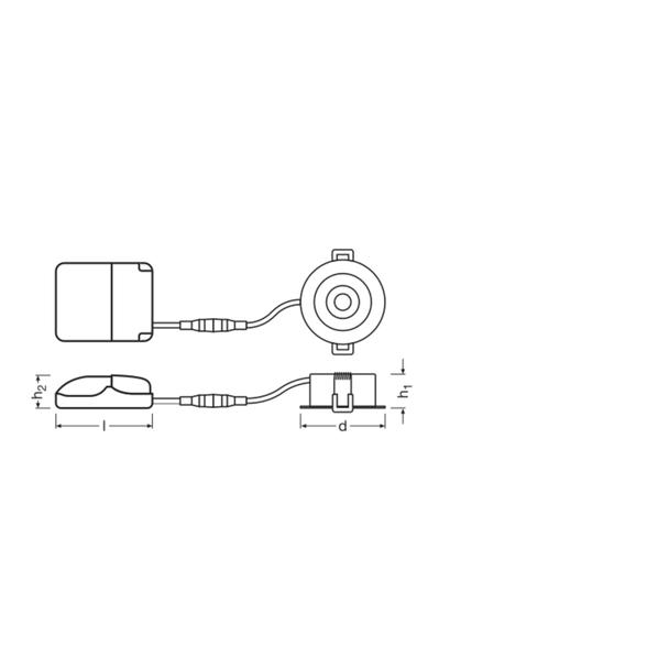 Oprawa SP AIR ADJ P 4W 930 DIM IP23 WT