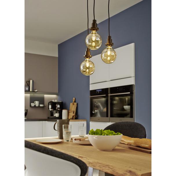 Lampa LED Vintage 1906 dim CL GLOBE125 Filament szkło przezroczyste GOLD 55 dim 7W 825 E27