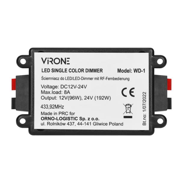 Ściemniacz do LED 12-24VDC RF z pilotem WD-1 ORNO